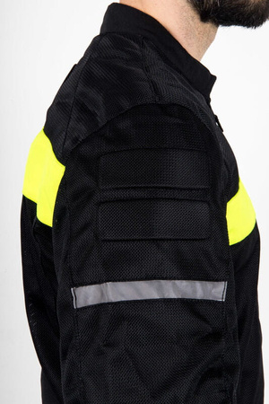 Męska Kurtka Motocyklowa Ozone Dart Black Fluo