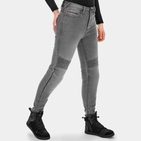 Damskie Jeansy Motocyklowe SHIMA ZENITH GREY szary dżinsowe