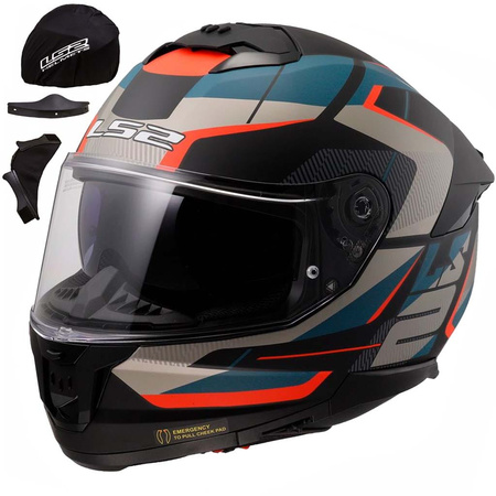 Kask Integralny LS2 FF808 Stream II Road Matt Black Blue