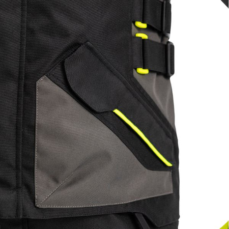 Kurtka Męska Tekstylna ADRENALINE BERGEN BLACK FLUO