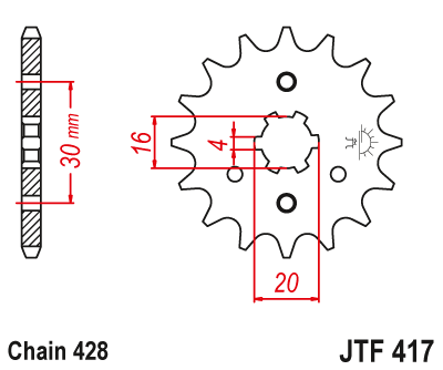 JT ZĘBATKA PRZEDNIA JTF417.14