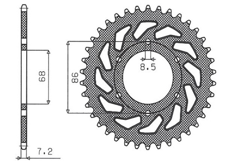Zębatka Tylna Sunstar SUNR1-2153-46
