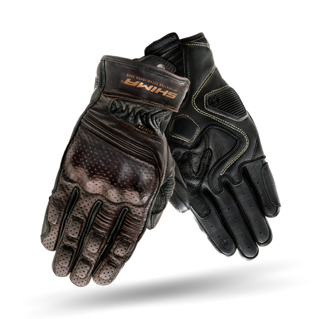 Rękawice Motocyklowe Męskie SHIMA AVIATOR DARK BROWN