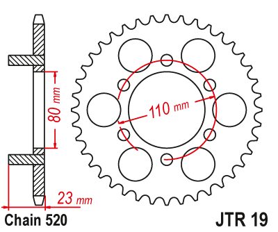 Zębatka Tylna JT JTR19.37