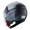 Kask Otwarty Motocyklowy CABERG RIVIERA V4X ALPHA BLACK GREY MATT