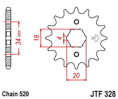 Zębatka Przednia JT JTF328.13