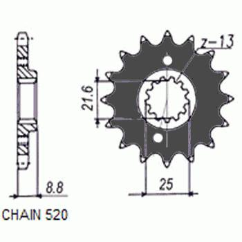 Zębatka Przednia Sunstar SUNF356-15