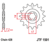 Zębatka Przednia JT JTF1501.14