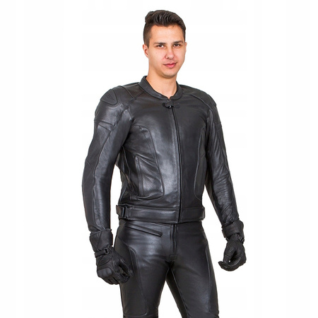 RST CZARNA MOTOCYKLOWA KURTKA SKÓRZANA GT CE BLACK XL