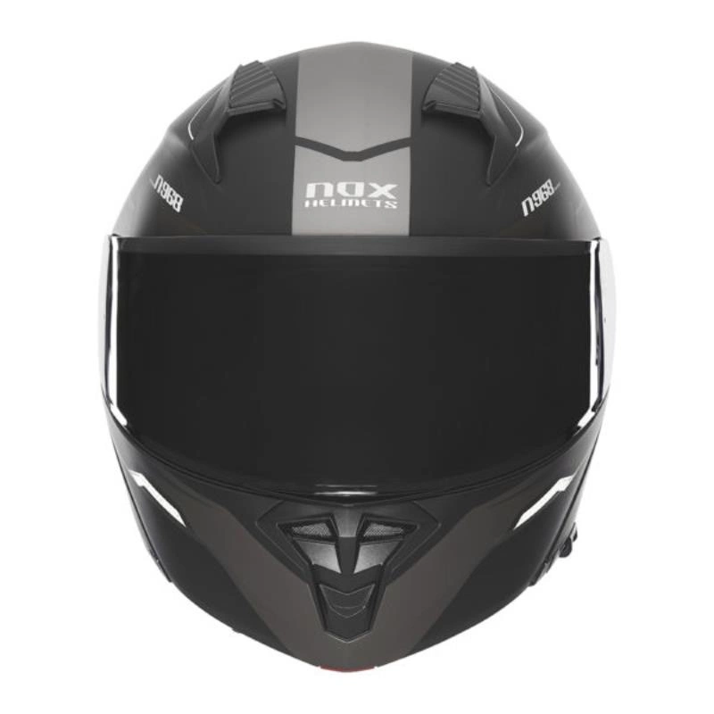 Kask szczękowy motocyklowy NOX N968 ULTRA Czarno-biały mat