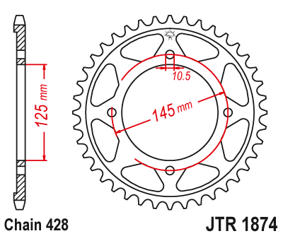 Zębatka Tylna JT JTR1874.56