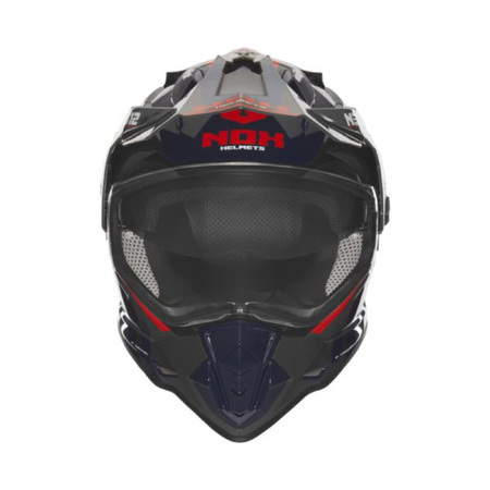 Kask Off-roadowy Motocyklowy NOX DUOSPORT N312 BLACK BLUE RED
