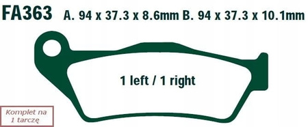 Klocki Hamulcowe EBC FA363V