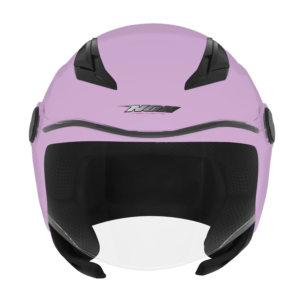 Kask dziecięcy otwarty motocyklowy NOX N710 Różowy mat
