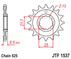 Zębatka Przednia JT JTF1537.15RB z Tłumikiem Drgań