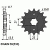 Zębatka Przednia Sunstar SUNF515-16