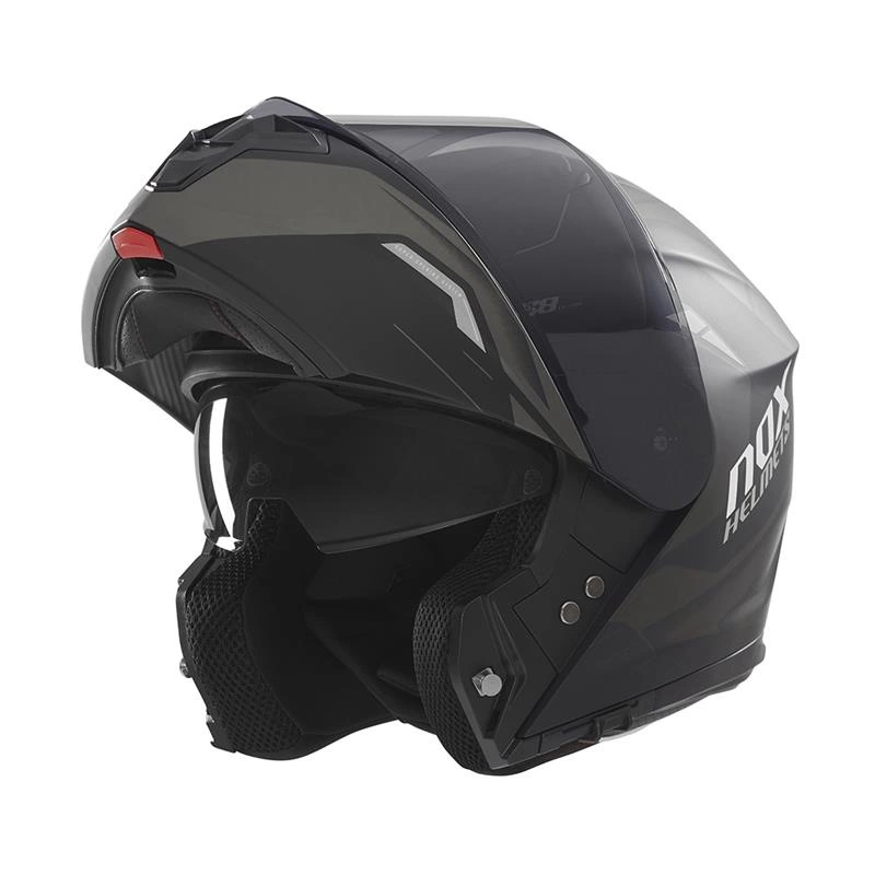 Kask szczękowy motocyklowy NOX N968 ULTRA Czarno-tytanowy mat