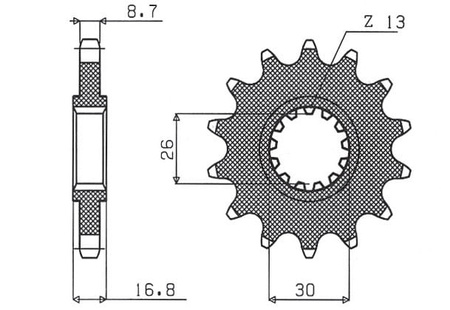 Zębatka Przednia Sunstar SUNF522-15