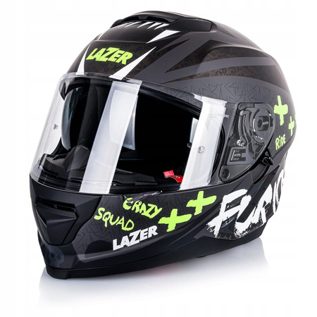 Kask integralny Lazer Rafale Evo Oni Dark Black Grey Fluo