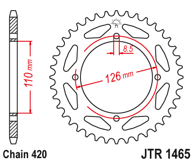 Zębatka Tylna JT JTR1465.46