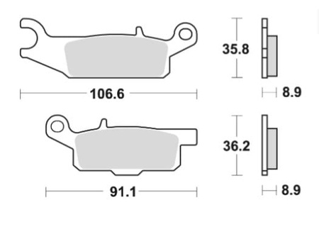 Klocki Hamulcowe TRW MCB804SI