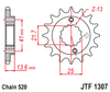 Zębatka Przednia JT JTF1307.15