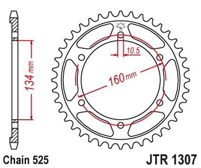 Zębatka Tylna JT JTR1307.46