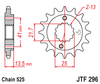 Zębatka Przednia JT JTF296.16
