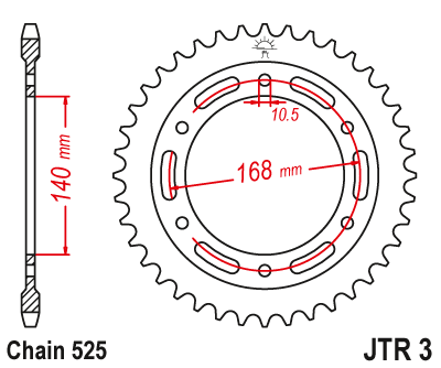 Zębatka Tylna JT JTR3.41