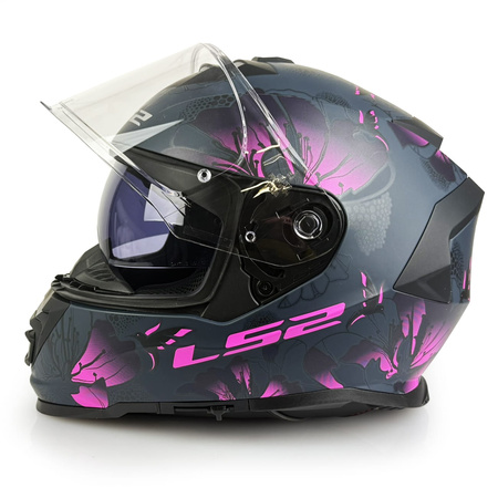 Kask Motocyklowy LS2 FF800 STORM II BURST czarny różowy