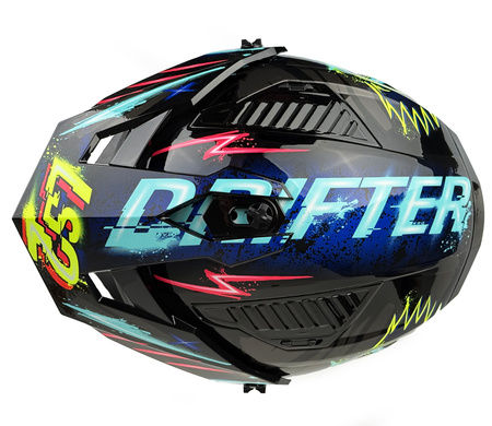 Kask Modułowy LS2 OF606 DRIFTER RAYZ czarny połysk