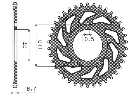 Zębatka Tylna Sunstar SUNR1-5383-48