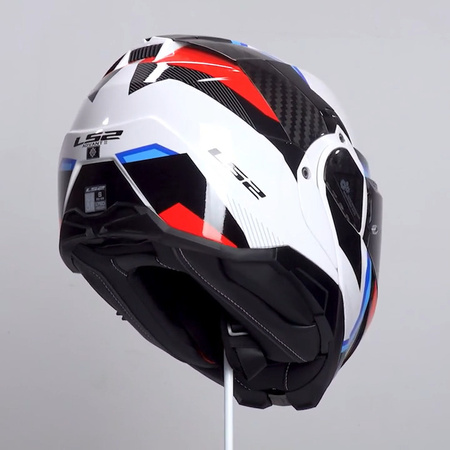 Kask Motocyklowy Szczękowy LS2 FF910 ADVANT II TRIPLE WHITE BLUE RED