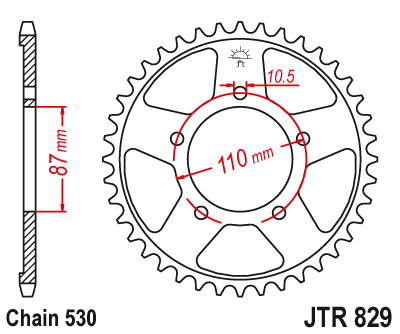 Zębatka Tylna JT JTR829.42
