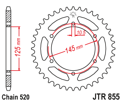 Zębatka Tylna JT JTR855.45