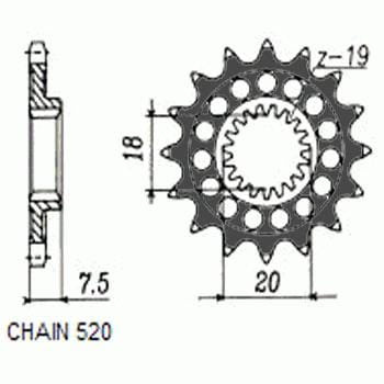 Zębatka Przednia Sunstar SUNF344-12