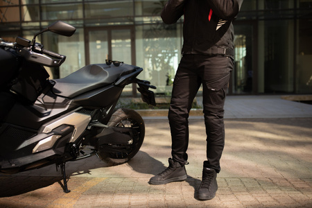 Spodnie Męskie Jeansowe Motocyklowe SECA SQUADRON BLACK