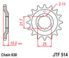 Zębatka Przednia JT JTF514.15