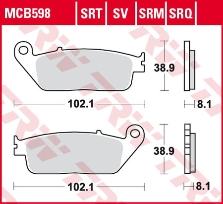 Klocki Hamulcowe TRW MCB598