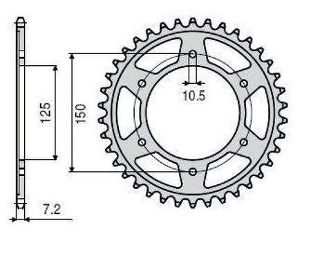 Zębatka Tylna Sunstar SUNR1-4553-44