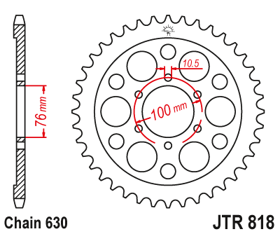 Zębatka Tylna JT JTR818.40