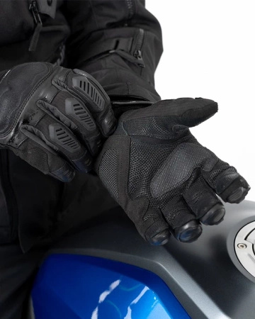Rękawice Motocyklowe SHIMA HERO WP czarny skóra membrana
