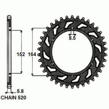 Zębatka Tylna Sunstar SUNR1-3679-46