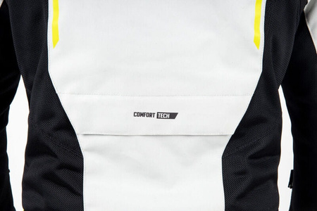 Męska Kurtka Motocyklowa Ozone Jet II Ice Black Fluo
