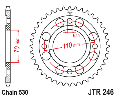 Zębatka Tylna JT JTR246.35