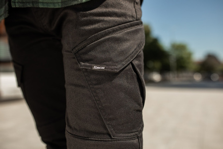 Spodnie Męskie Jeansowe Motocyklowe SECA SQUADRON BLACK