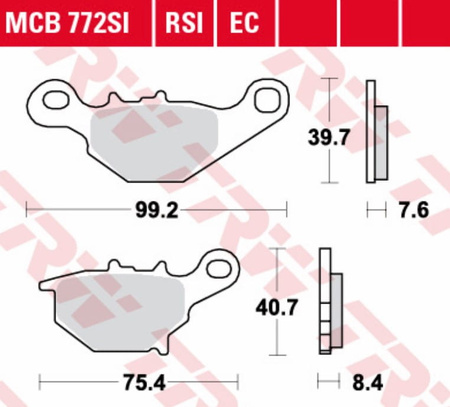 Klocki Hamulcowe TRW MCB772SI