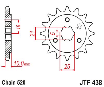 Zębatka Przednia JT JTF438.14