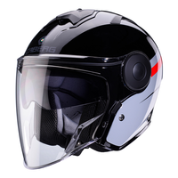 Kask Otwarty Motocyklowy CABERG JET SOHO ZEPHYR BLACK GREY RED
