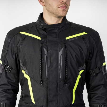 Kurtka Męska Ozone Tour III Black Anthracite Fluo